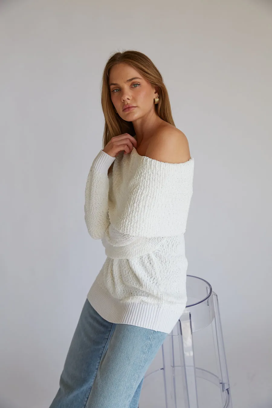 Kayla Plush Foldover Sweater