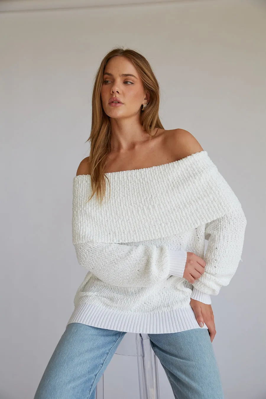 Kayla Plush Foldover Sweater