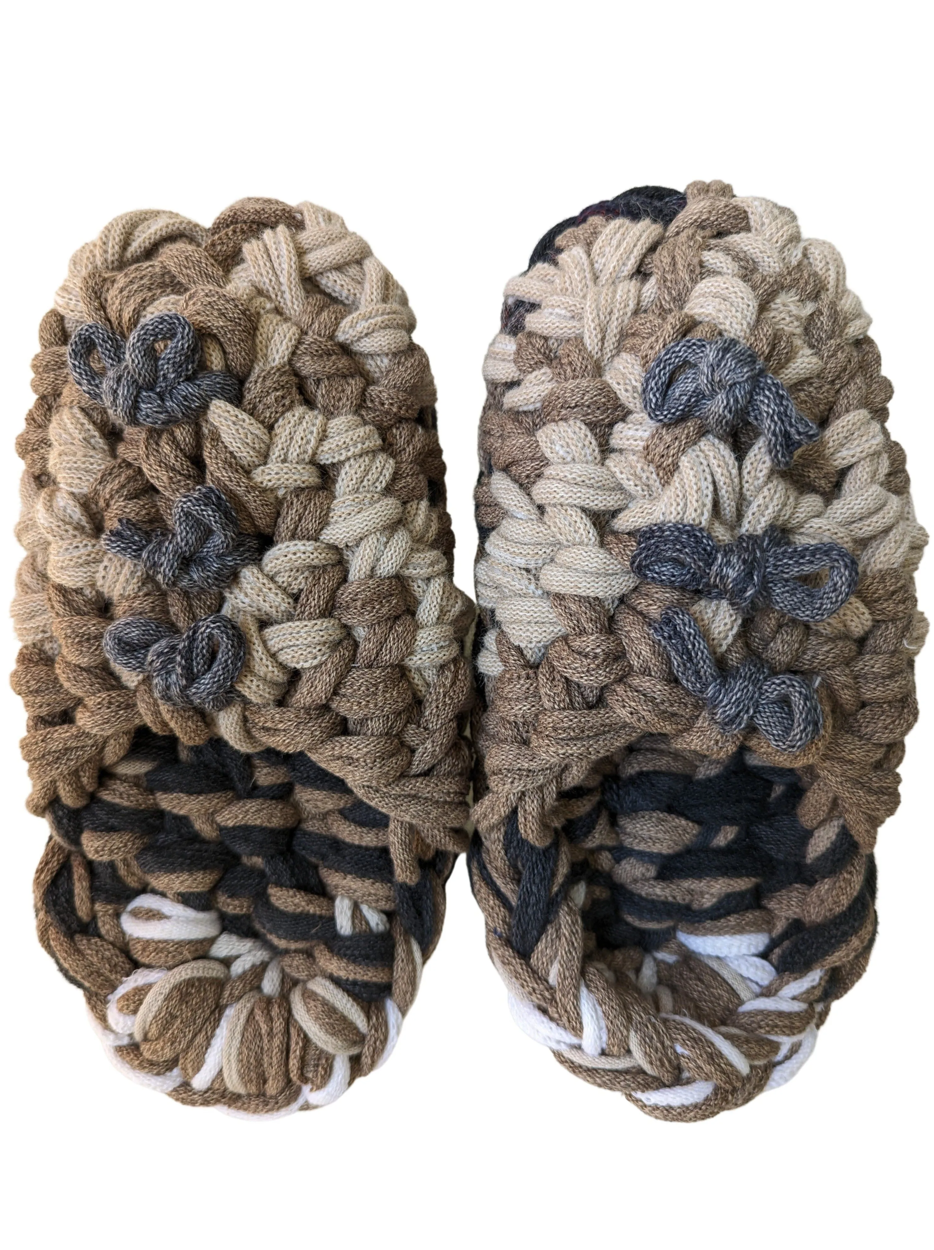 Large | Knit up-cycle slippers 2023-L27 [Large]