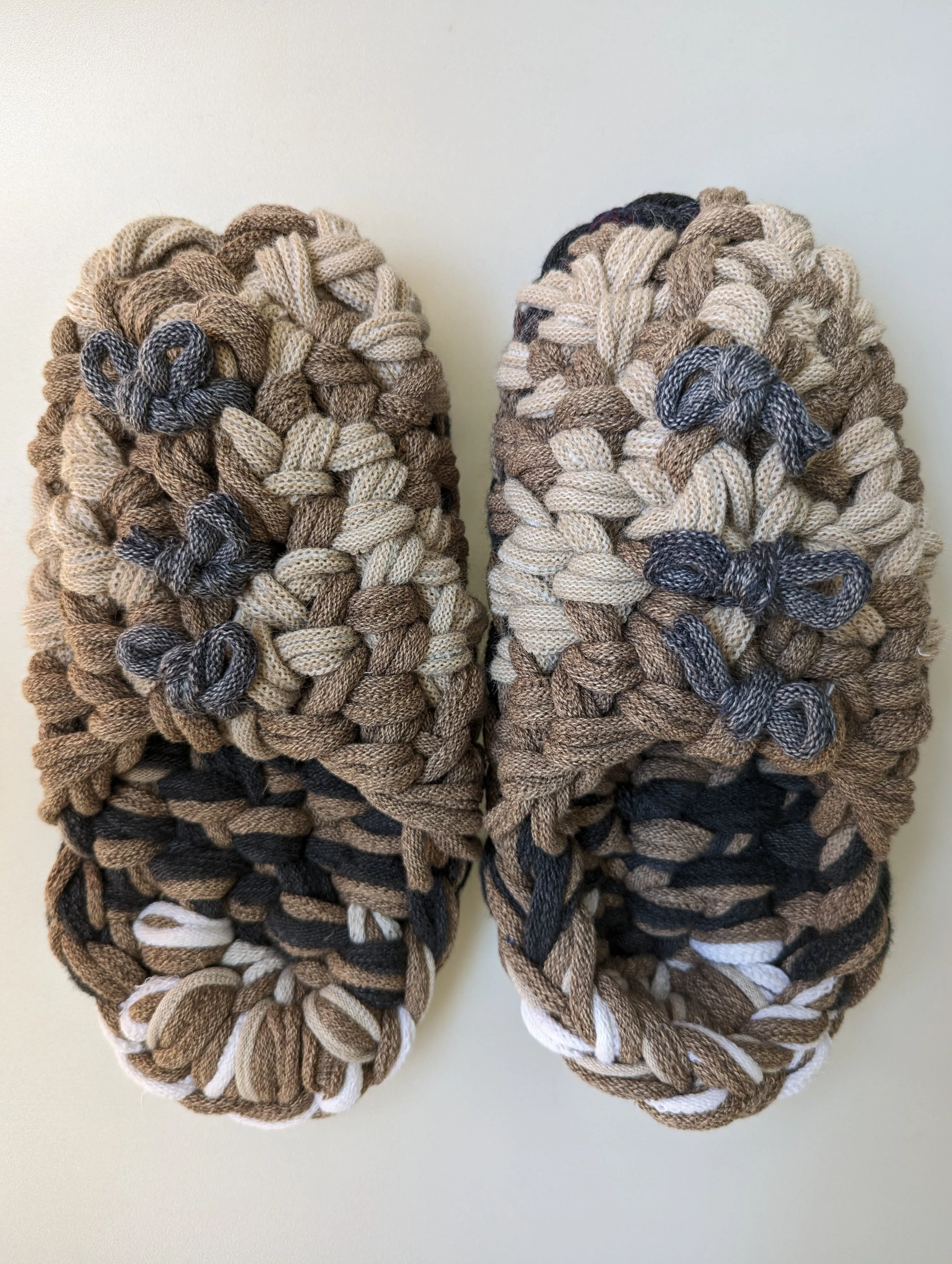 Large | Knit up-cycle slippers 2023-L27 [Large]