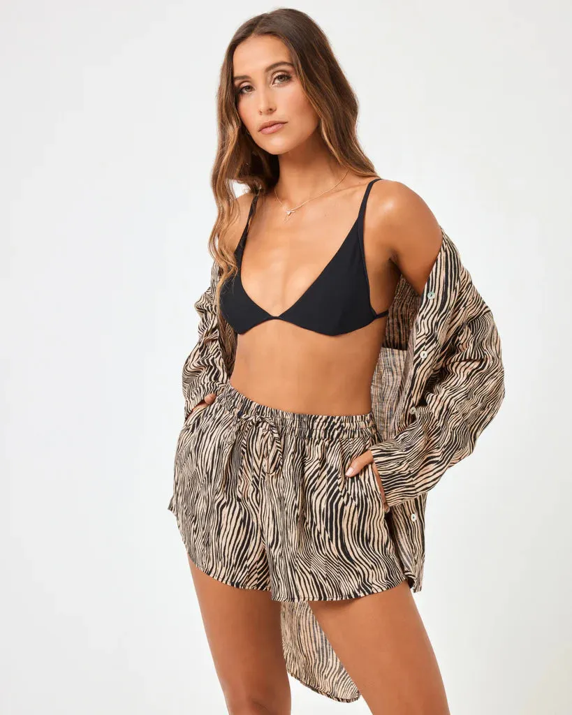 L*Space Women's Rio Pull-On Shorts - Hypnotica Animal Print