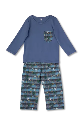 MARK - BOYS' LIBERTY PYJAMA SET BLUE KOI FISH