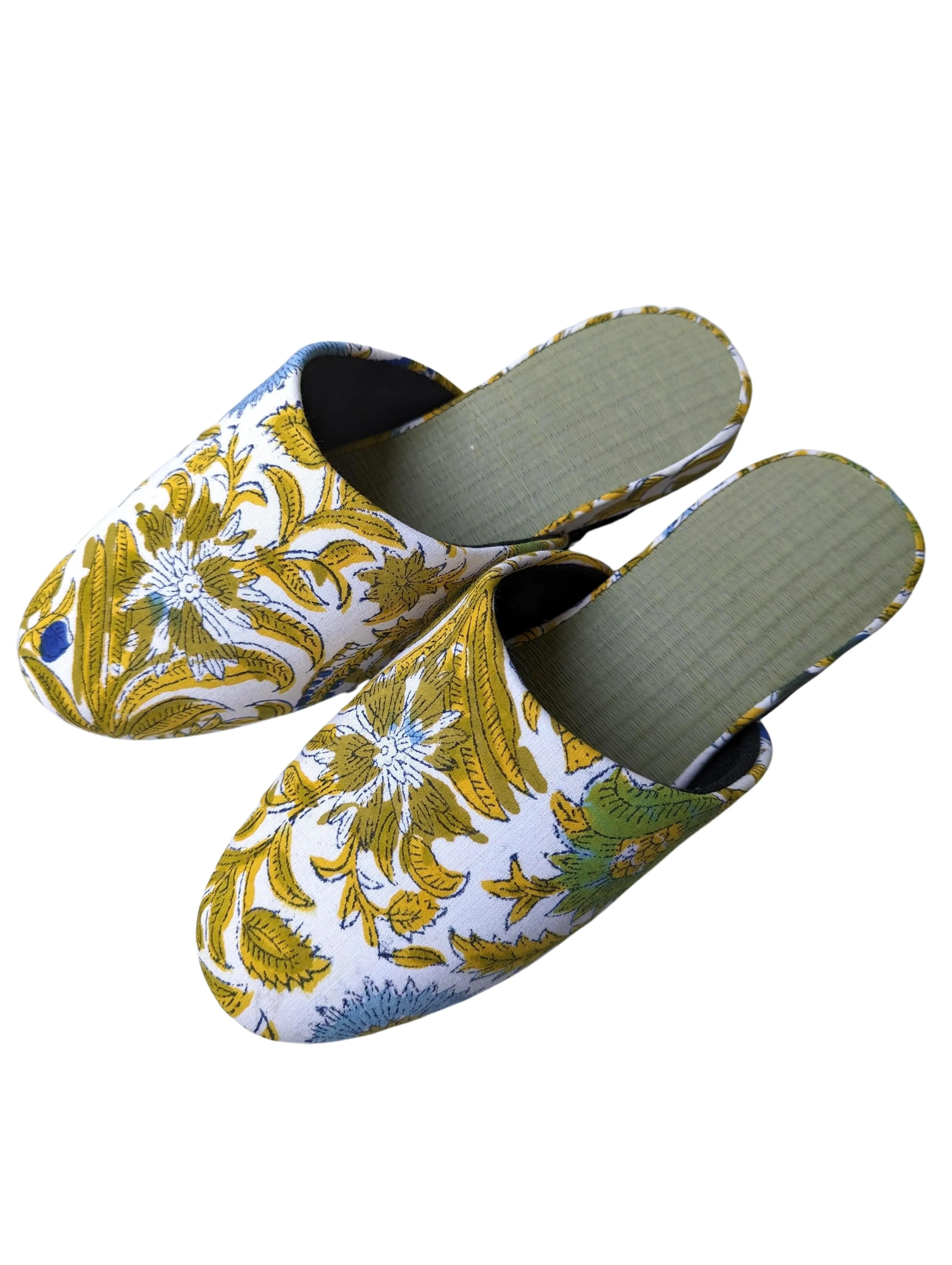 [Medium] Tatami Block Printing Flowers Slippers 2023M-A