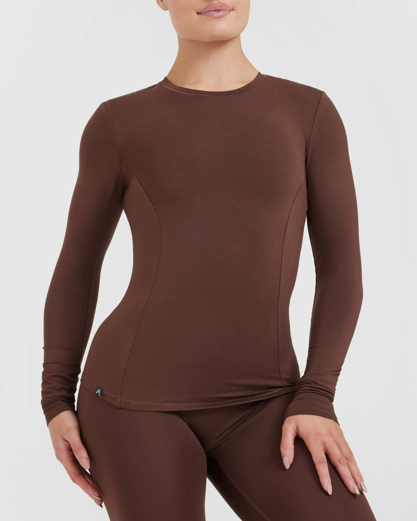 Mellow Soft Long Sleeve Top | Espresso