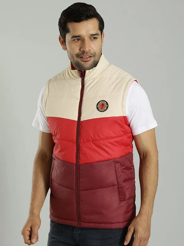 Men Color Block Sleeveless Gilet