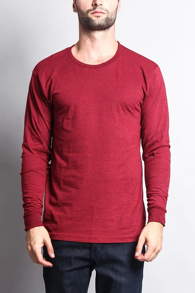 Men's Basic Light Weight Long Sleeve T-Shirt