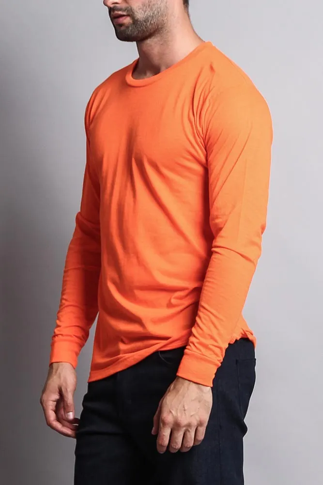 Men's Basic Light Weight Long Sleeve T-Shirt