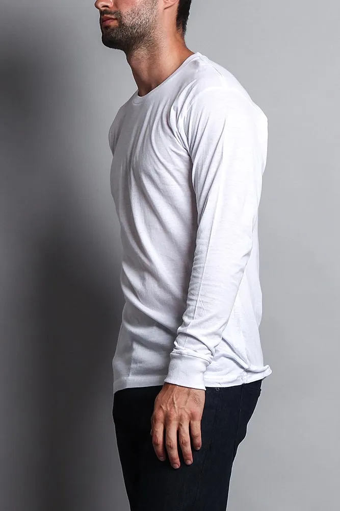 Men's Basic Light Weight Long Sleeve T-Shirt