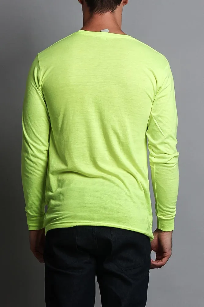 Men's Basic Light Weight Long Sleeve T-Shirt