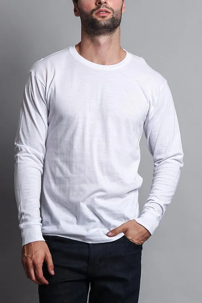 Men's Basic Light Weight Long Sleeve T-Shirt