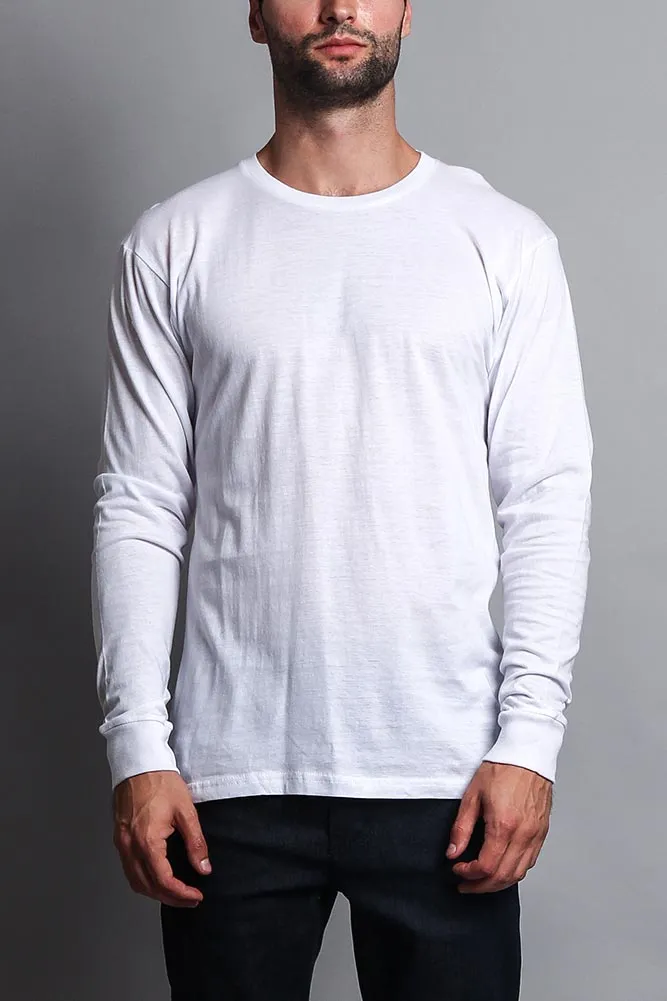 Men's Basic Light Weight Long Sleeve T-Shirt