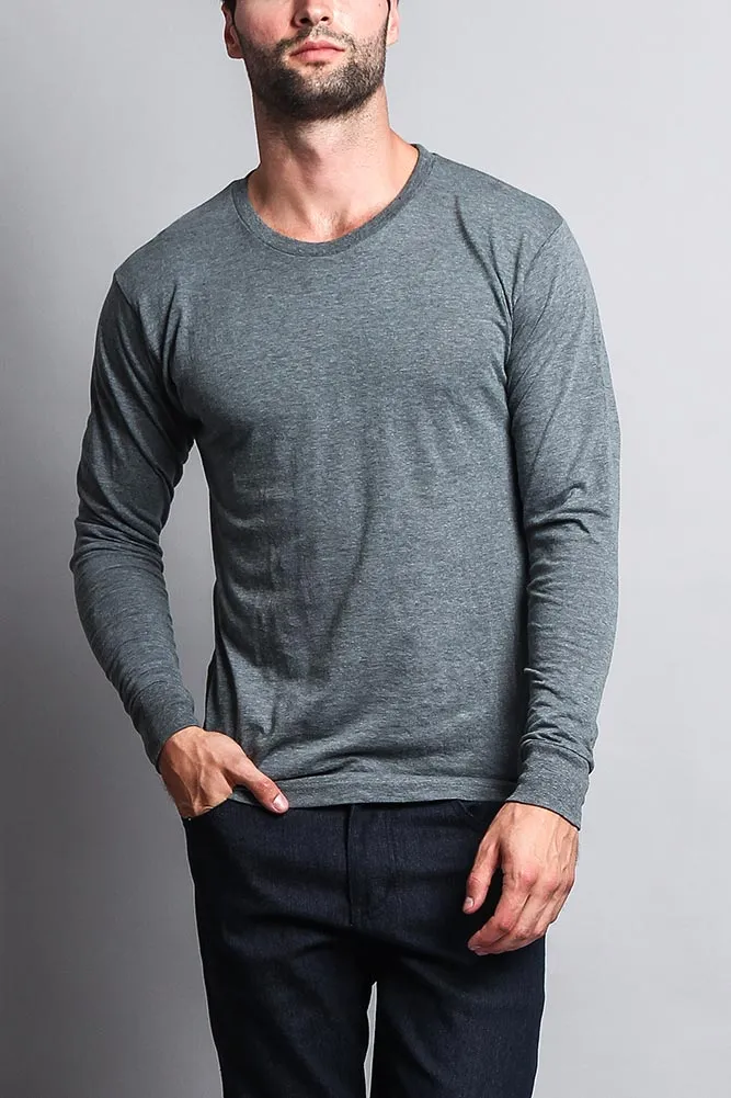 Men's Basic Light Weight Long Sleeve T-Shirt