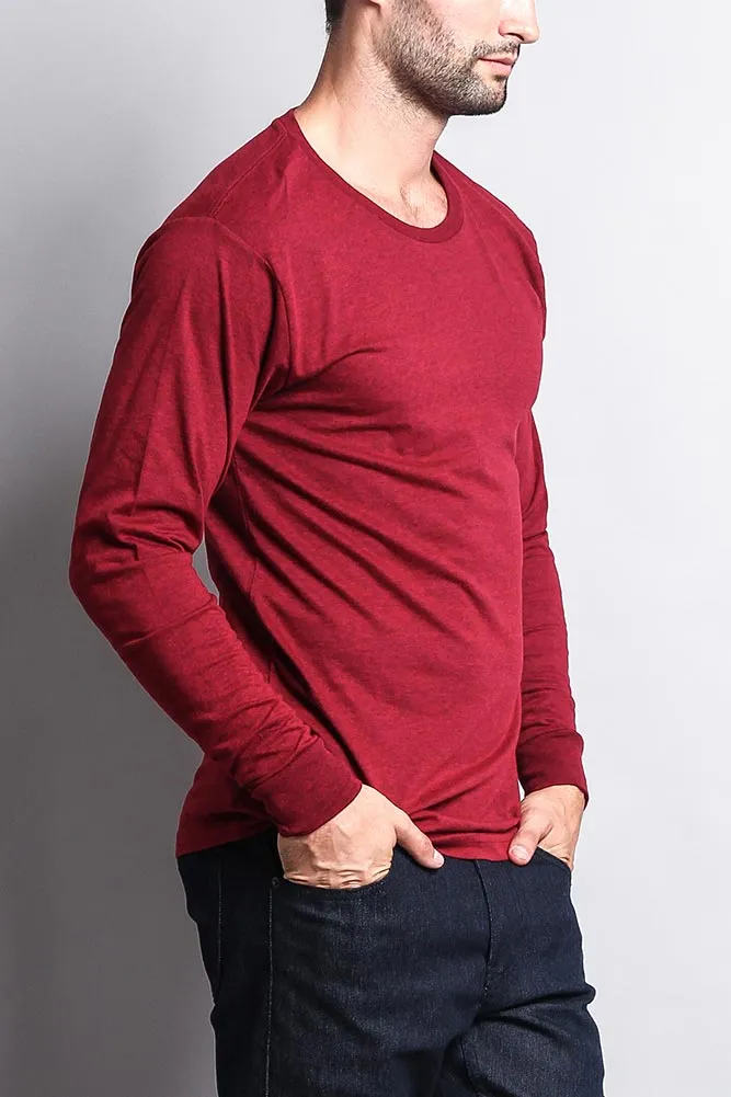 Men's Basic Light Weight Long Sleeve T-Shirt