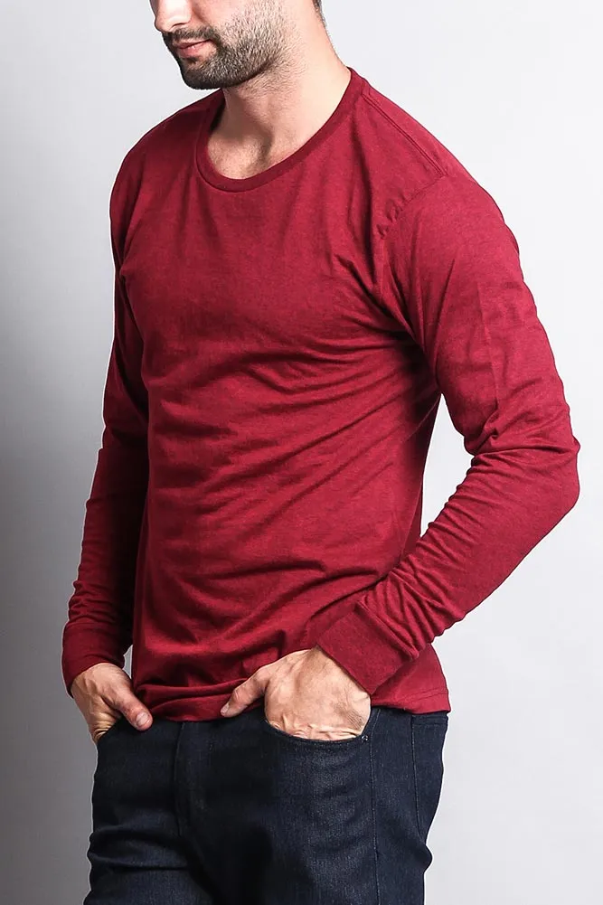 Men's Basic Light Weight Long Sleeve T-Shirt