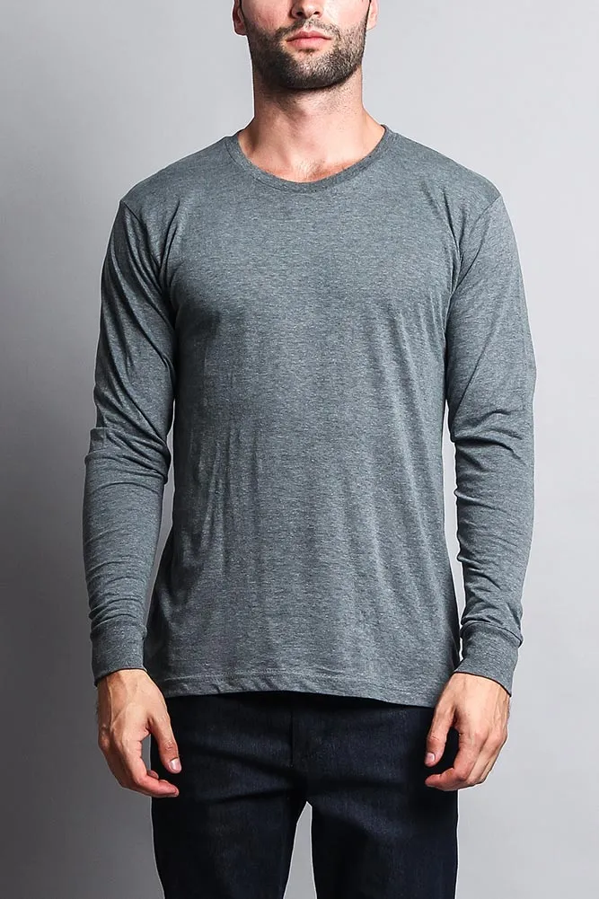 Men's Basic Light Weight Long Sleeve T-Shirt