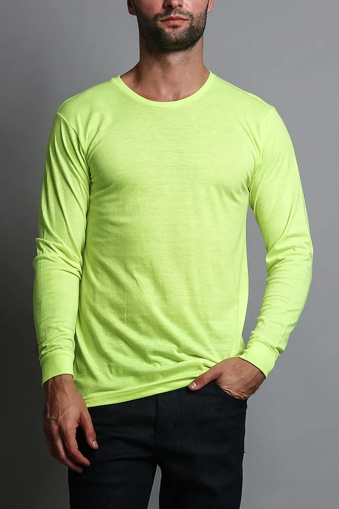 Men's Basic Light Weight Long Sleeve T-Shirt