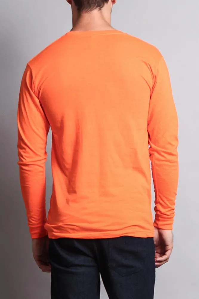 Men's Basic Light Weight Long Sleeve T-Shirt