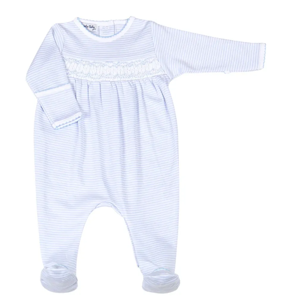 Mini Stripes Smocked Footie