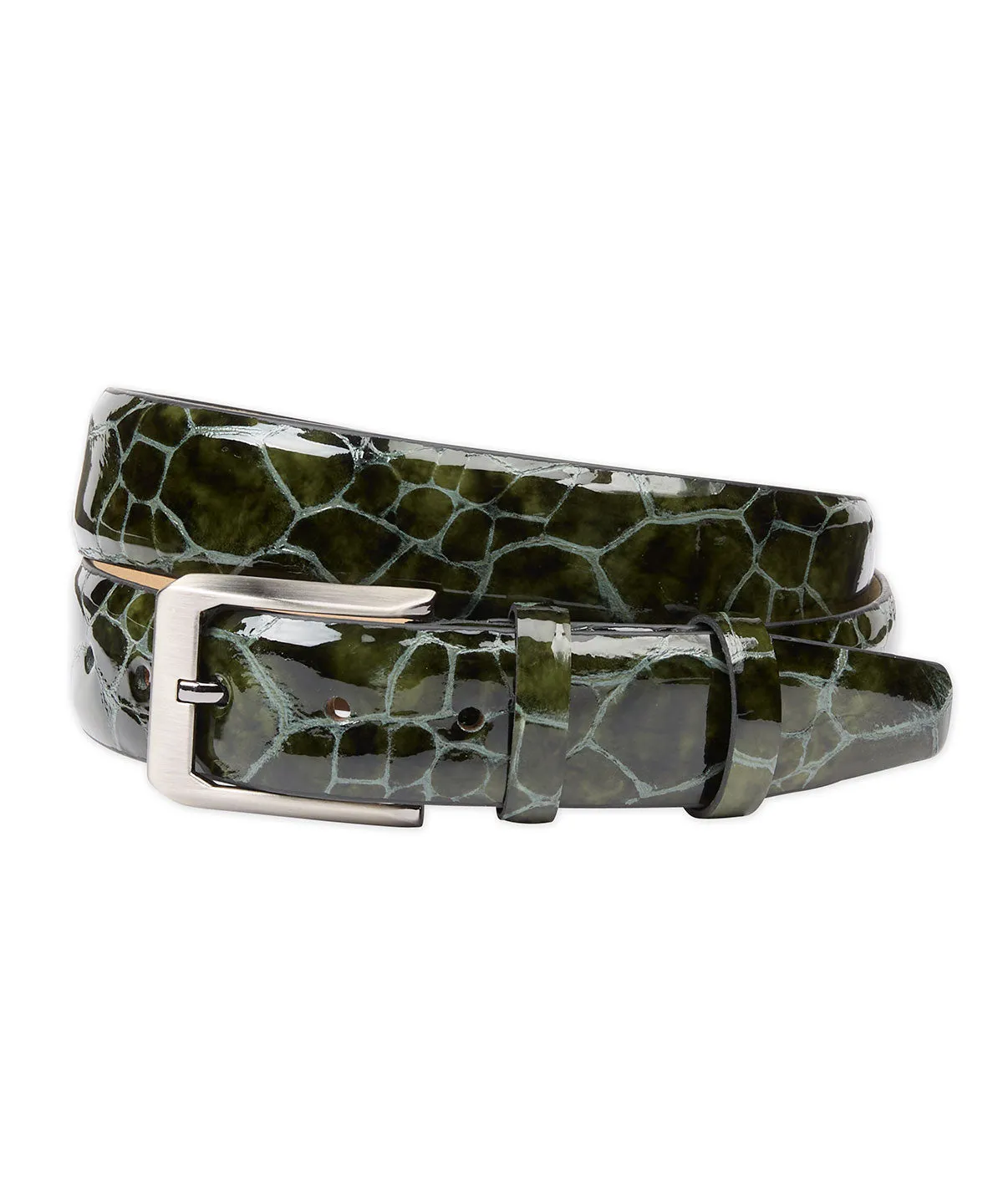 Mock Reptile Calf Skin Belt