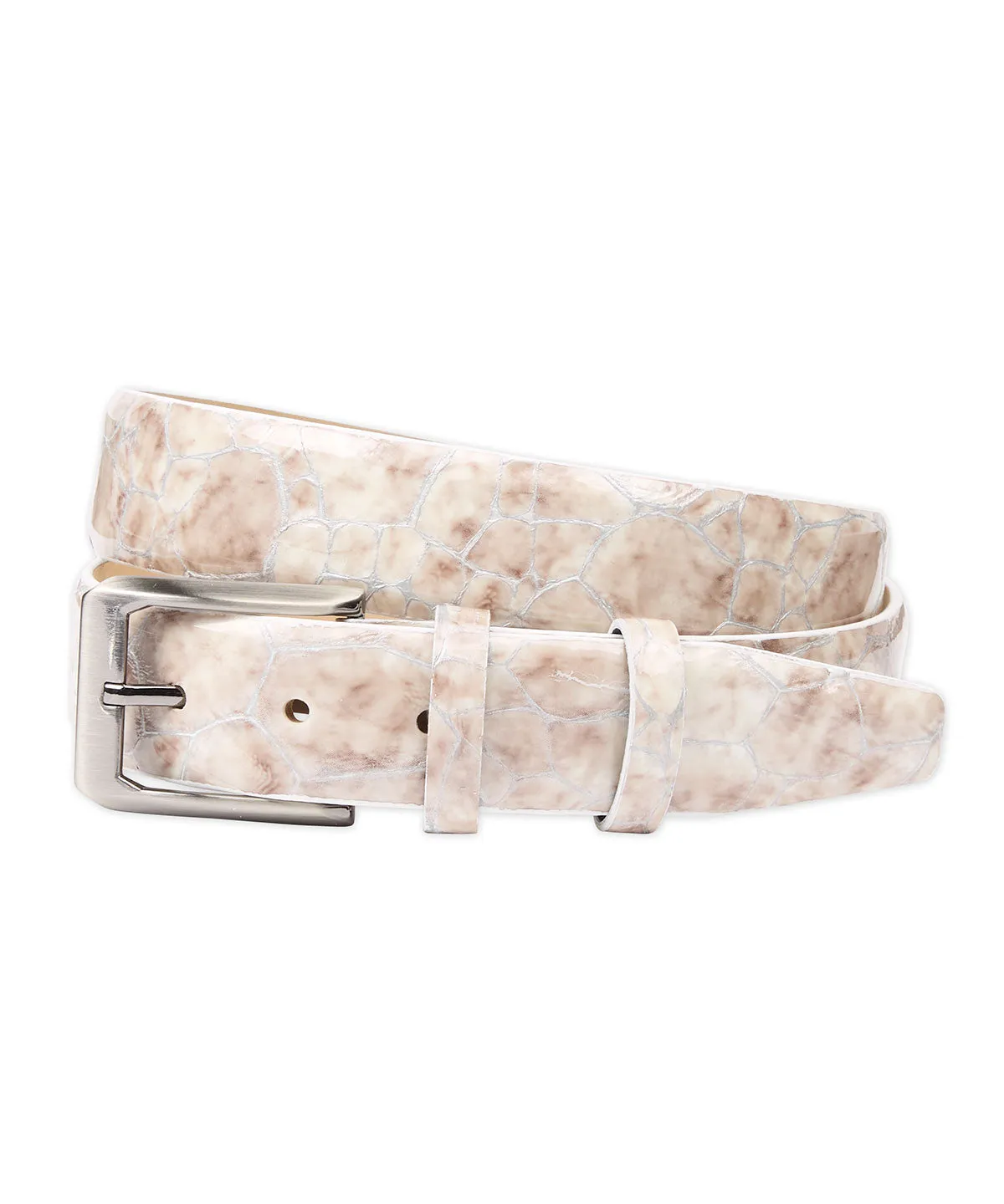 Mock Reptile Calf Skin Belt