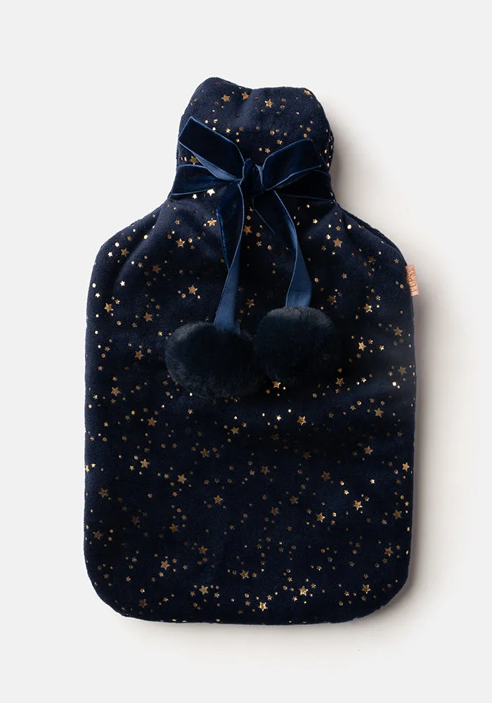 Navy Star Hot Water Bottle