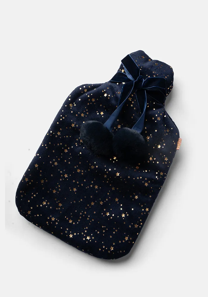 Navy Star Hot Water Bottle