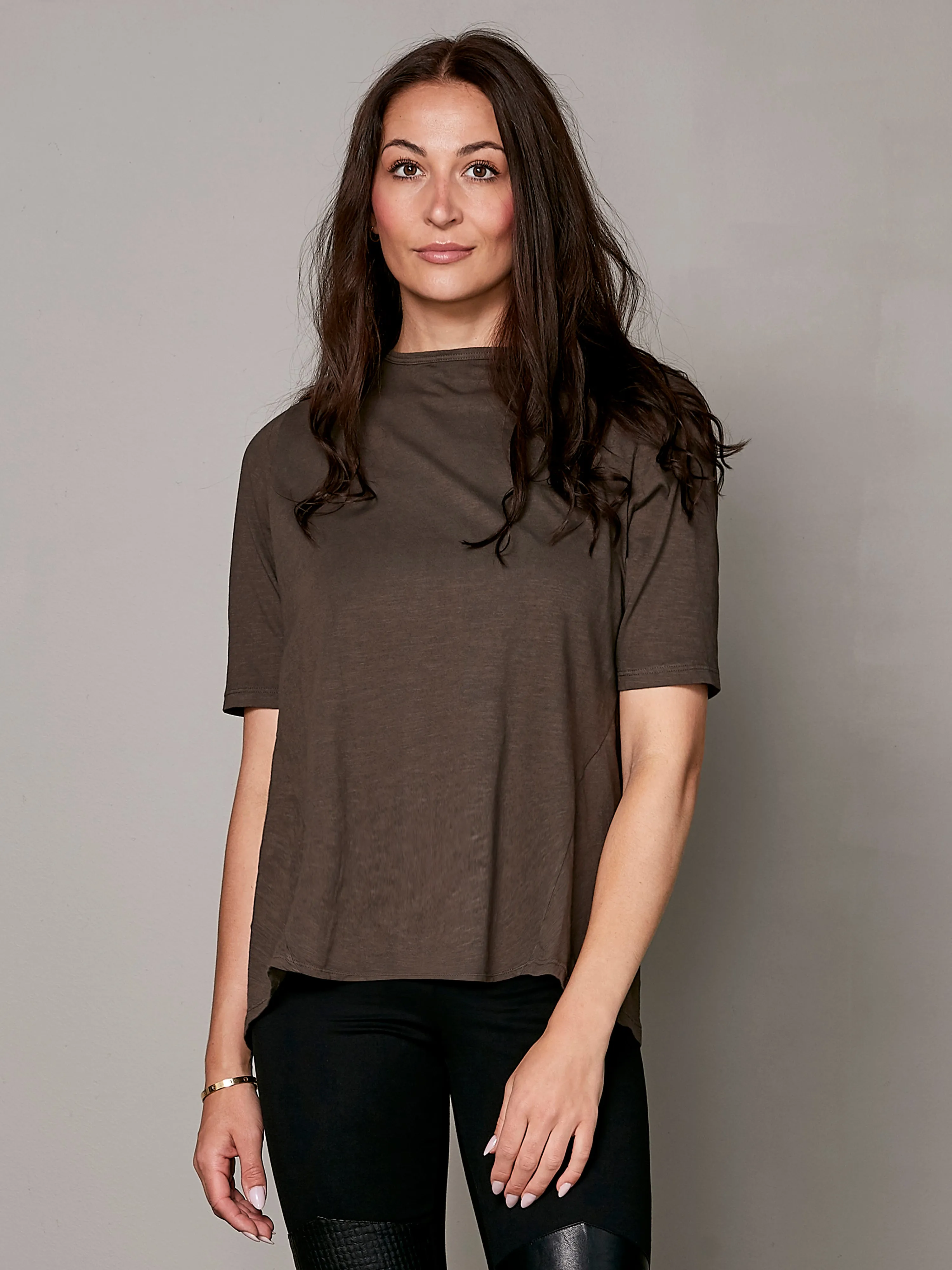 OAKLEE oversize t-shirt - Dark Brown