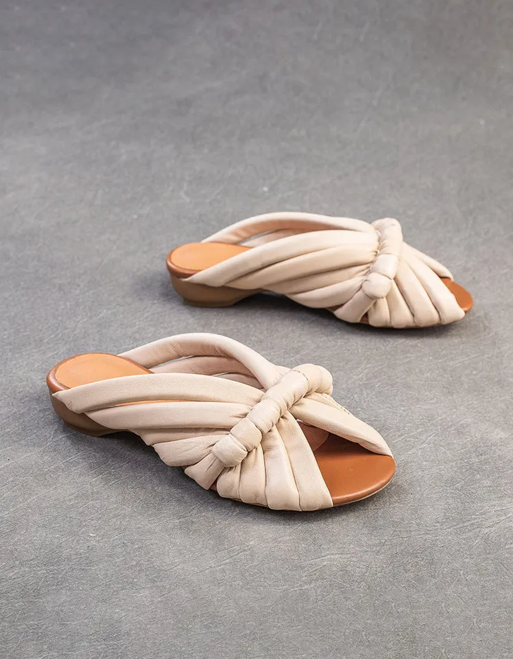 Original Design Fish Toe Fashion Leather Slippers