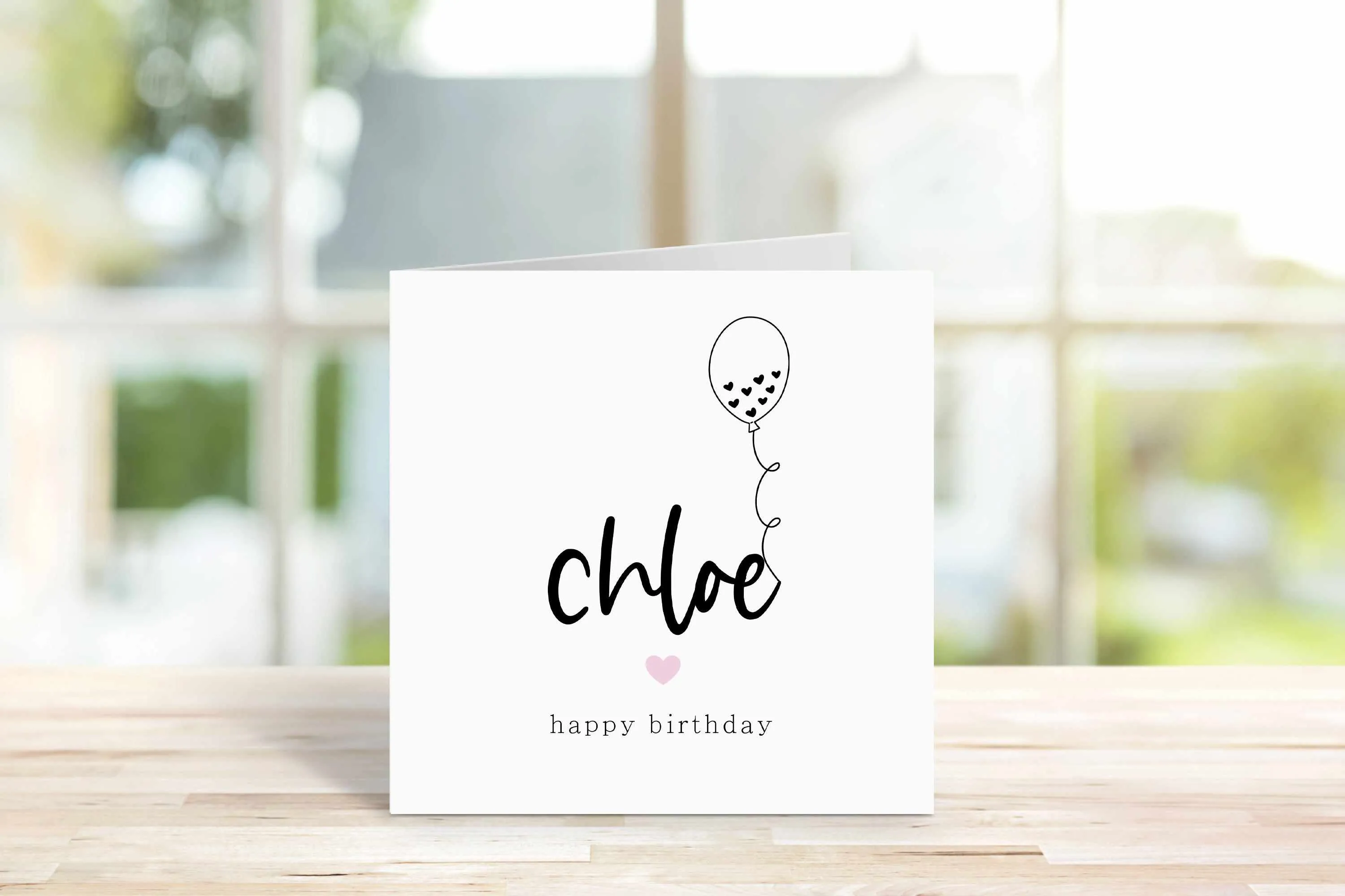 Personalised Balloon Birthday Card