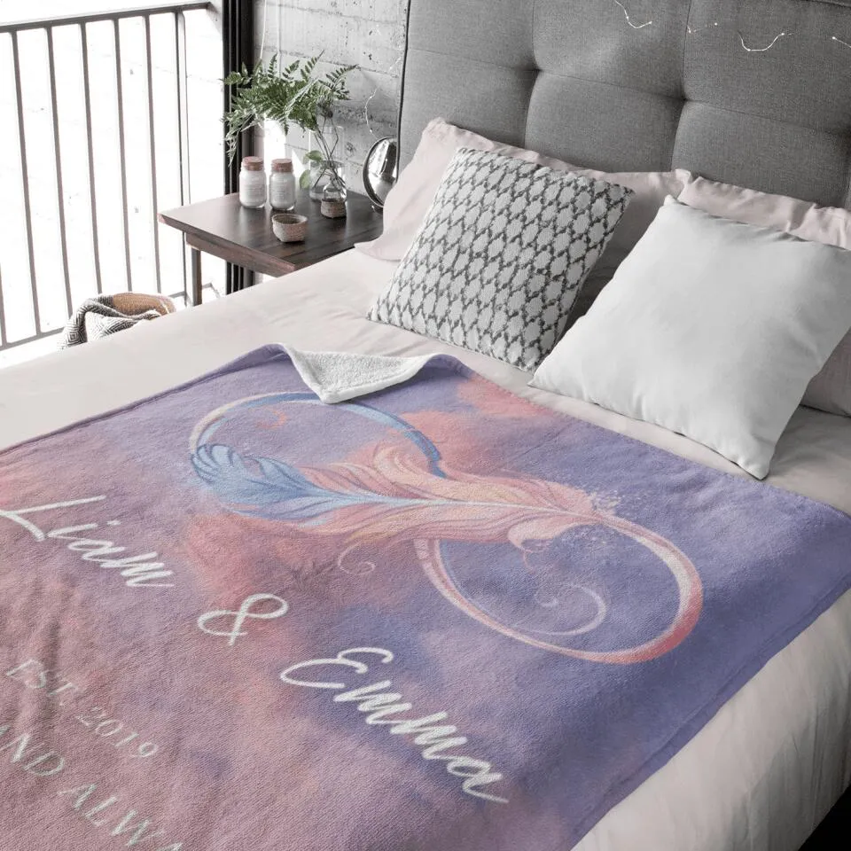 Personalized Love Blanket For Couples