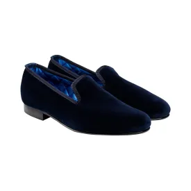 Plain Albert Navy Velvet (Mens)