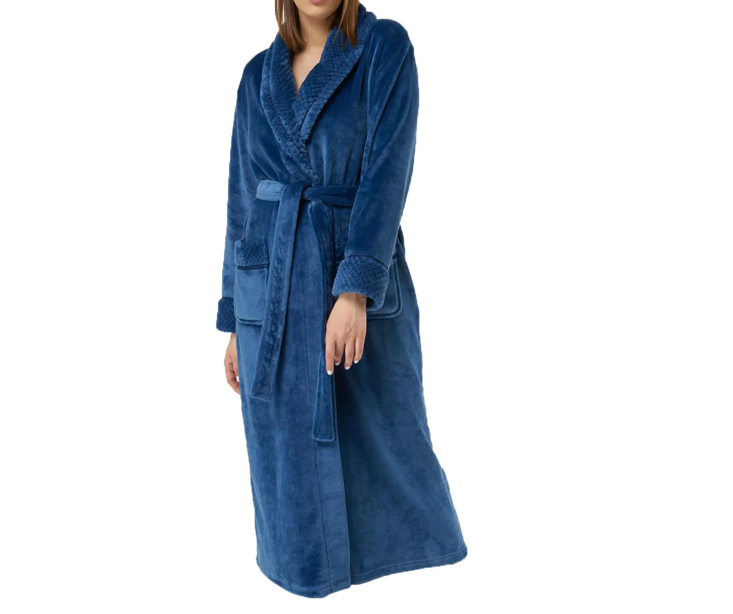 Plush Soft Warm Fleece Womens Robe