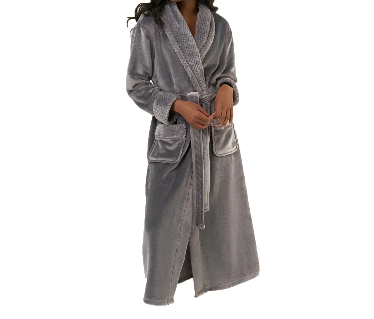 Plush Soft Warm Fleece Womens Robe