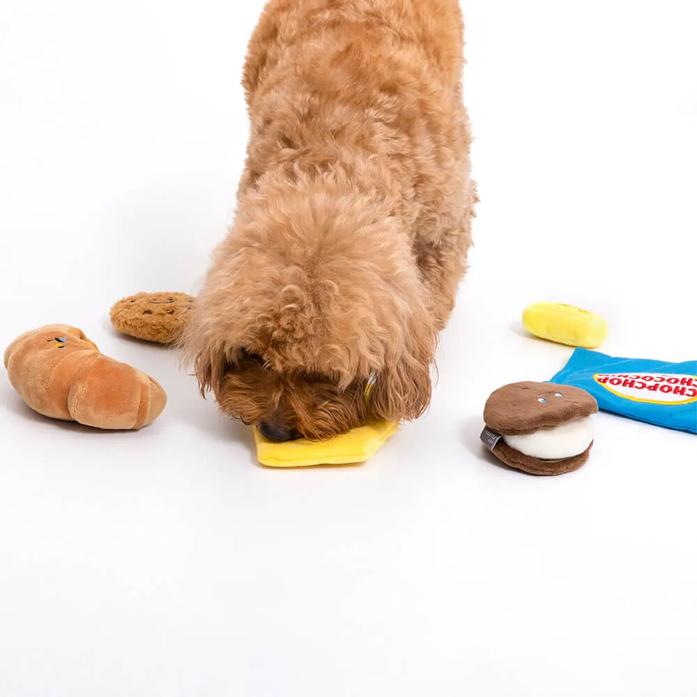 Plush Squeaky Snuffle Dog Toy - Bakery