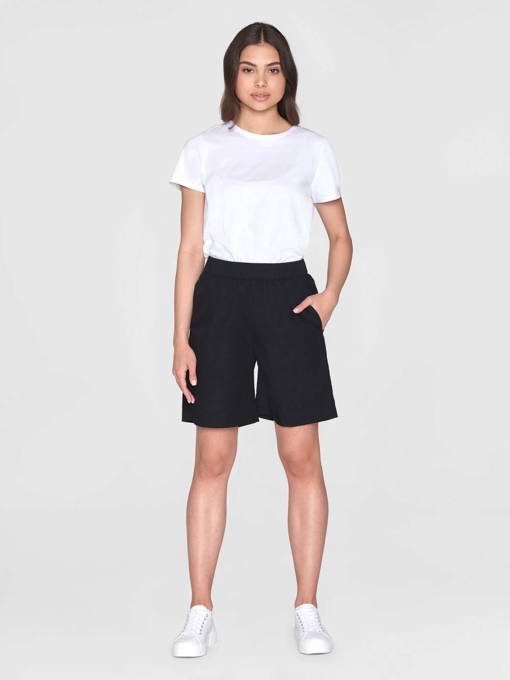 Poplin bermuda shorts - Black Jet