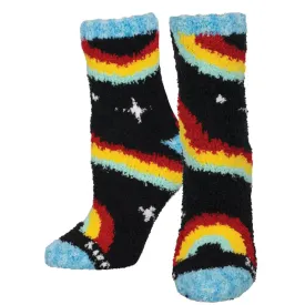 'Rainbow' Printed Plush Women's Socks