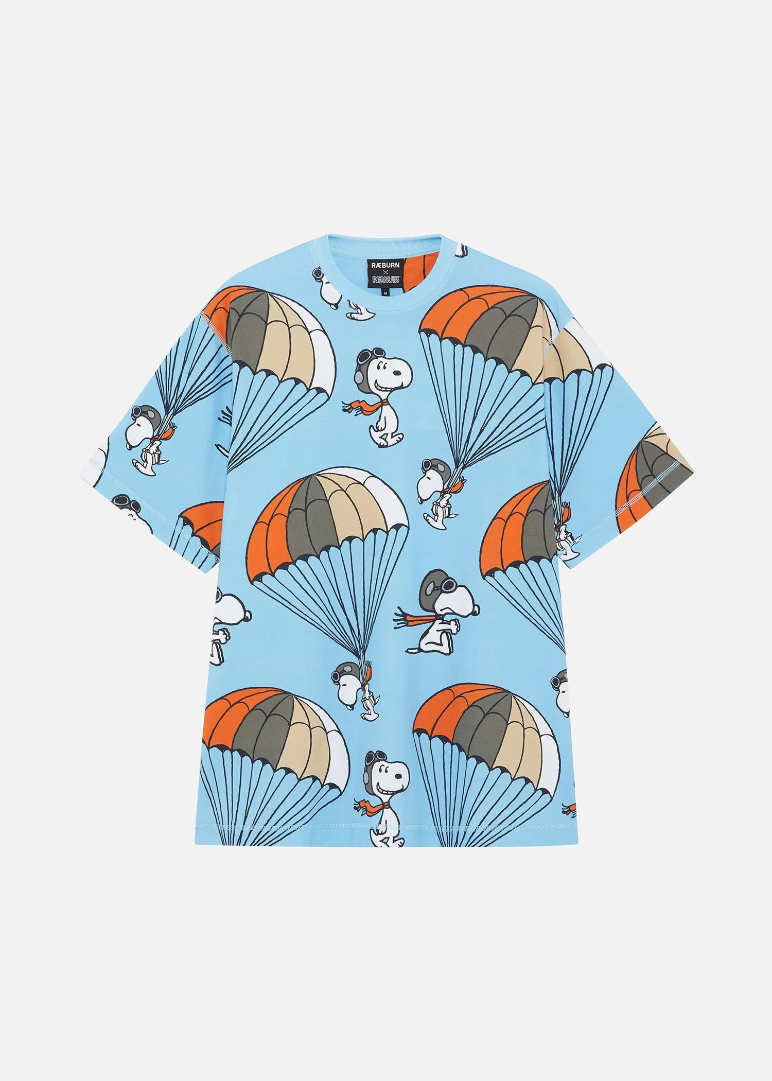 RÆBURN × PEANUTS AOP TEE LIGHT BLUE