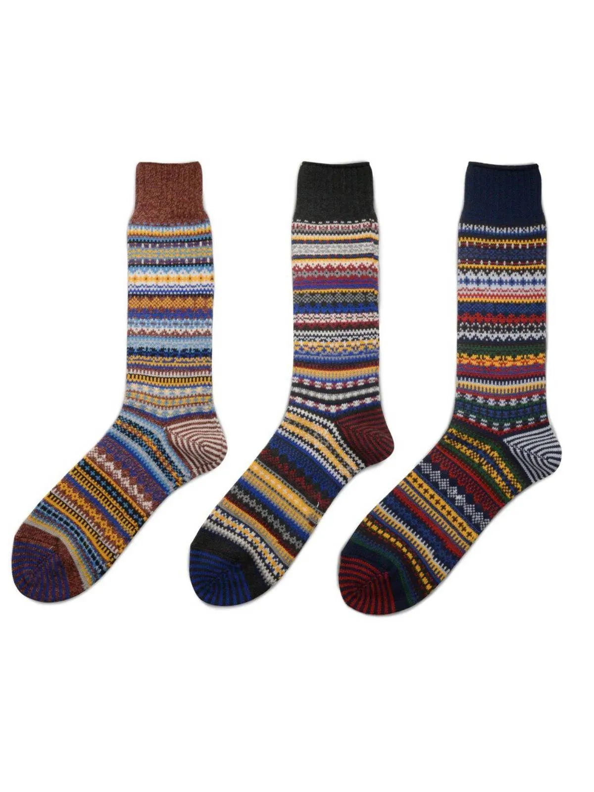 Retro Ethnic Mid-Calf Socks