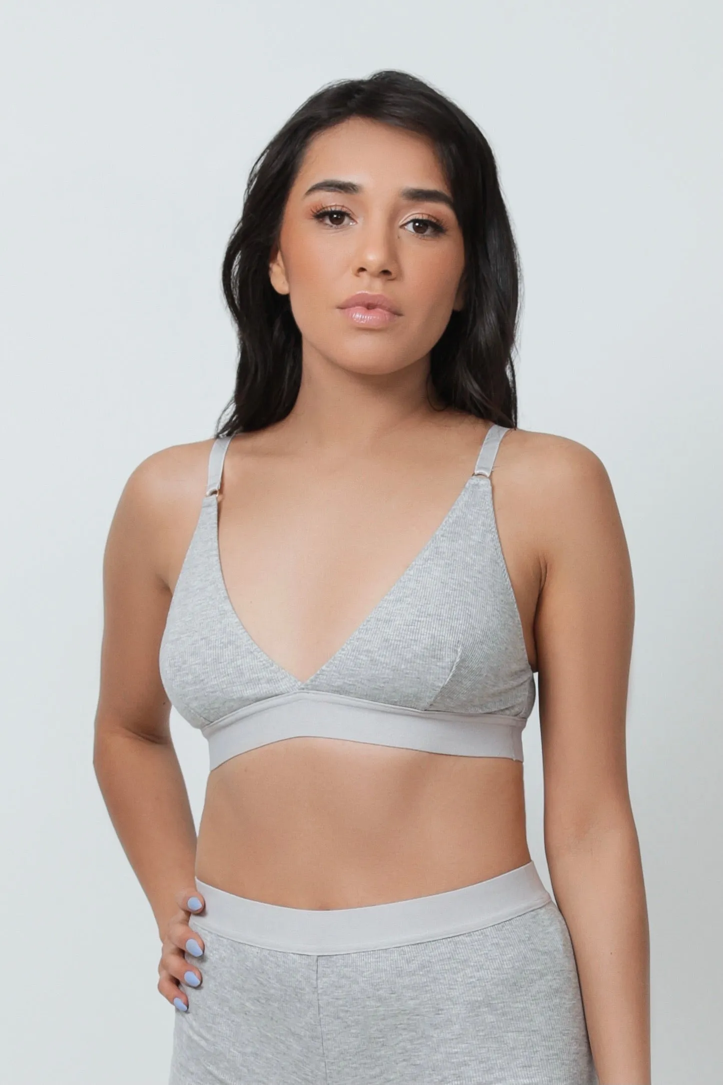 Rib Tall Triangle Bra