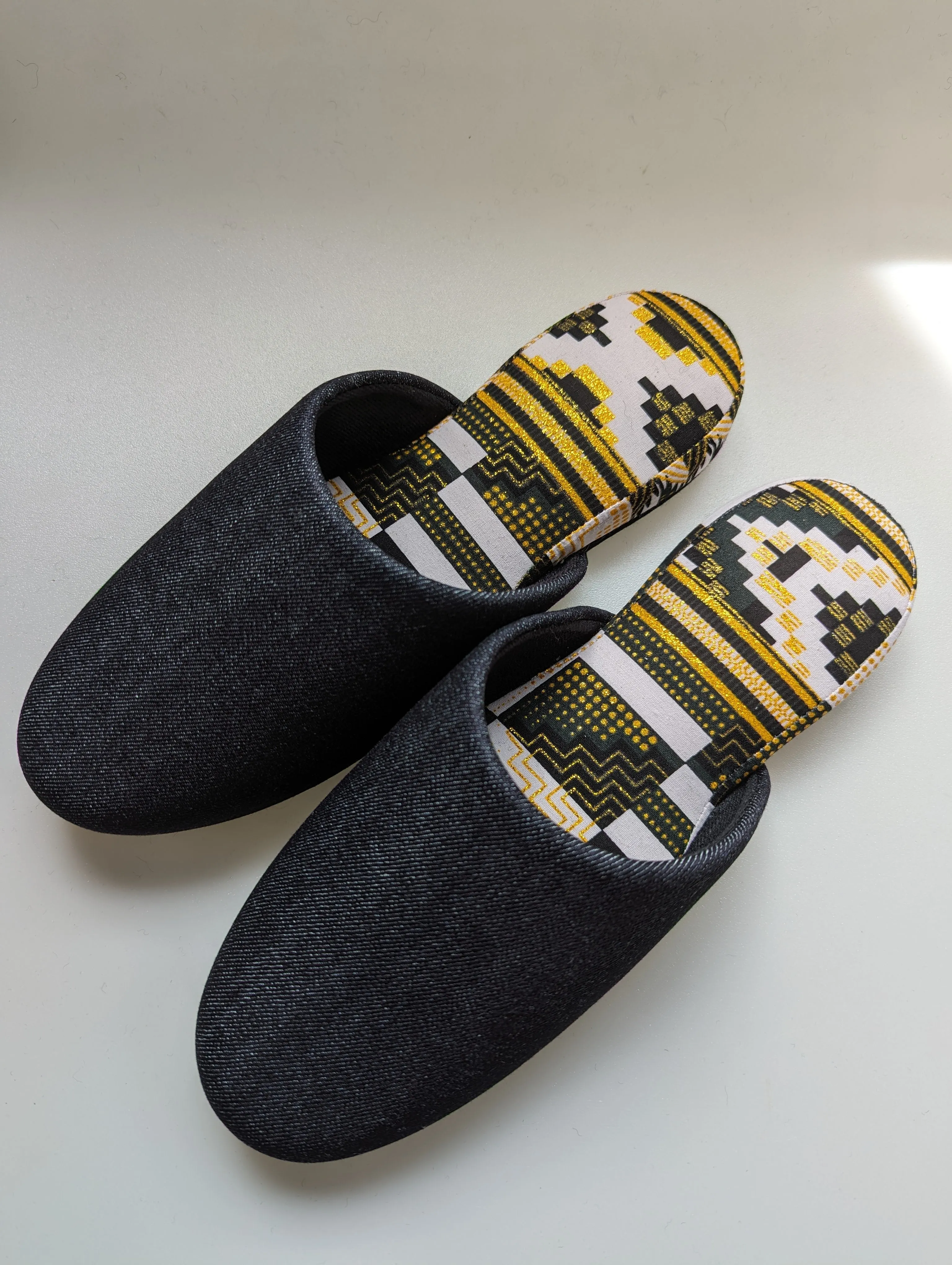 SALE Large | Denim Mix Slippers 2023AW-L05 lamé