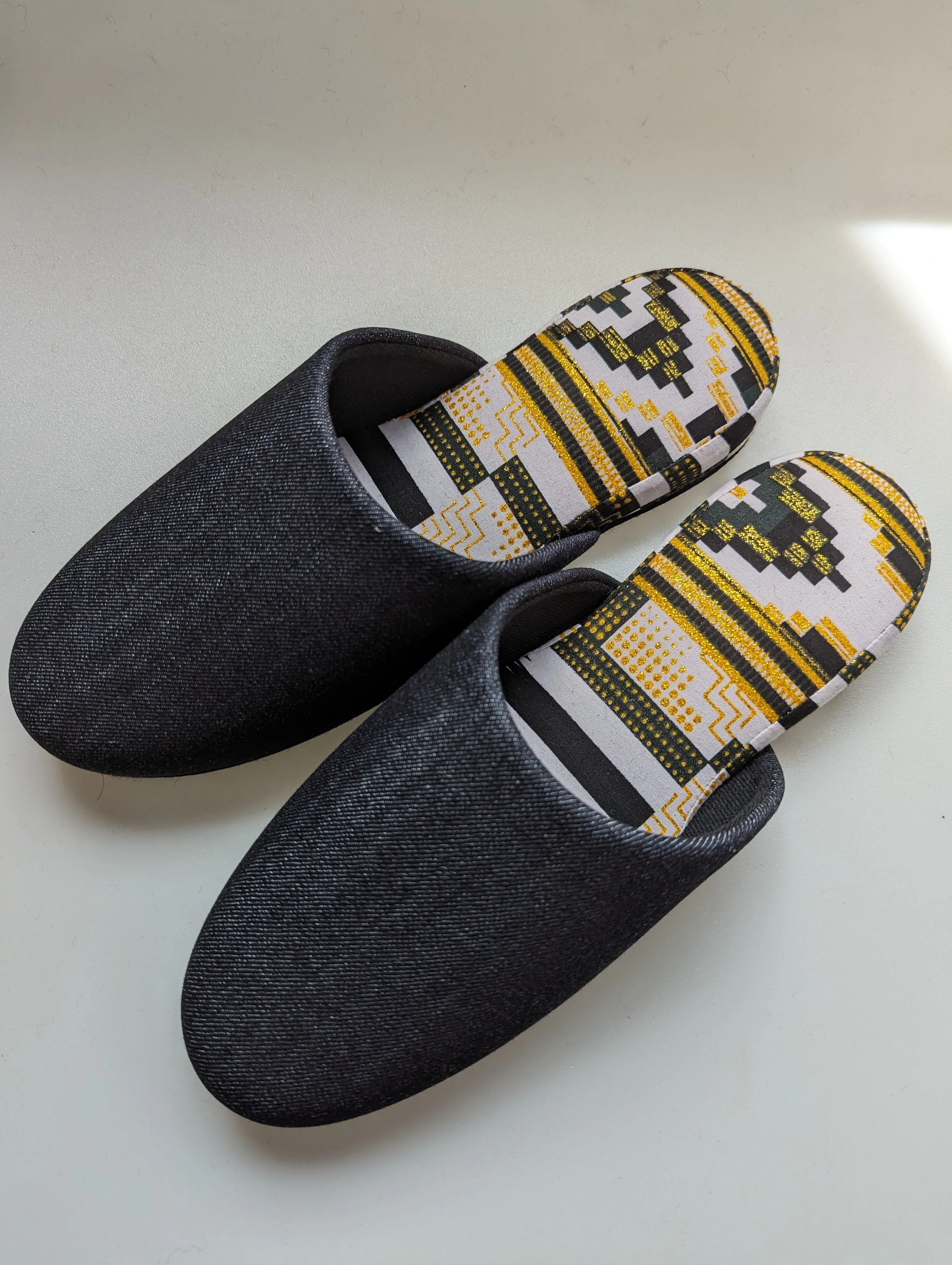 SALE Large | Denim Mix Slippers 2023AW-L05 lamé