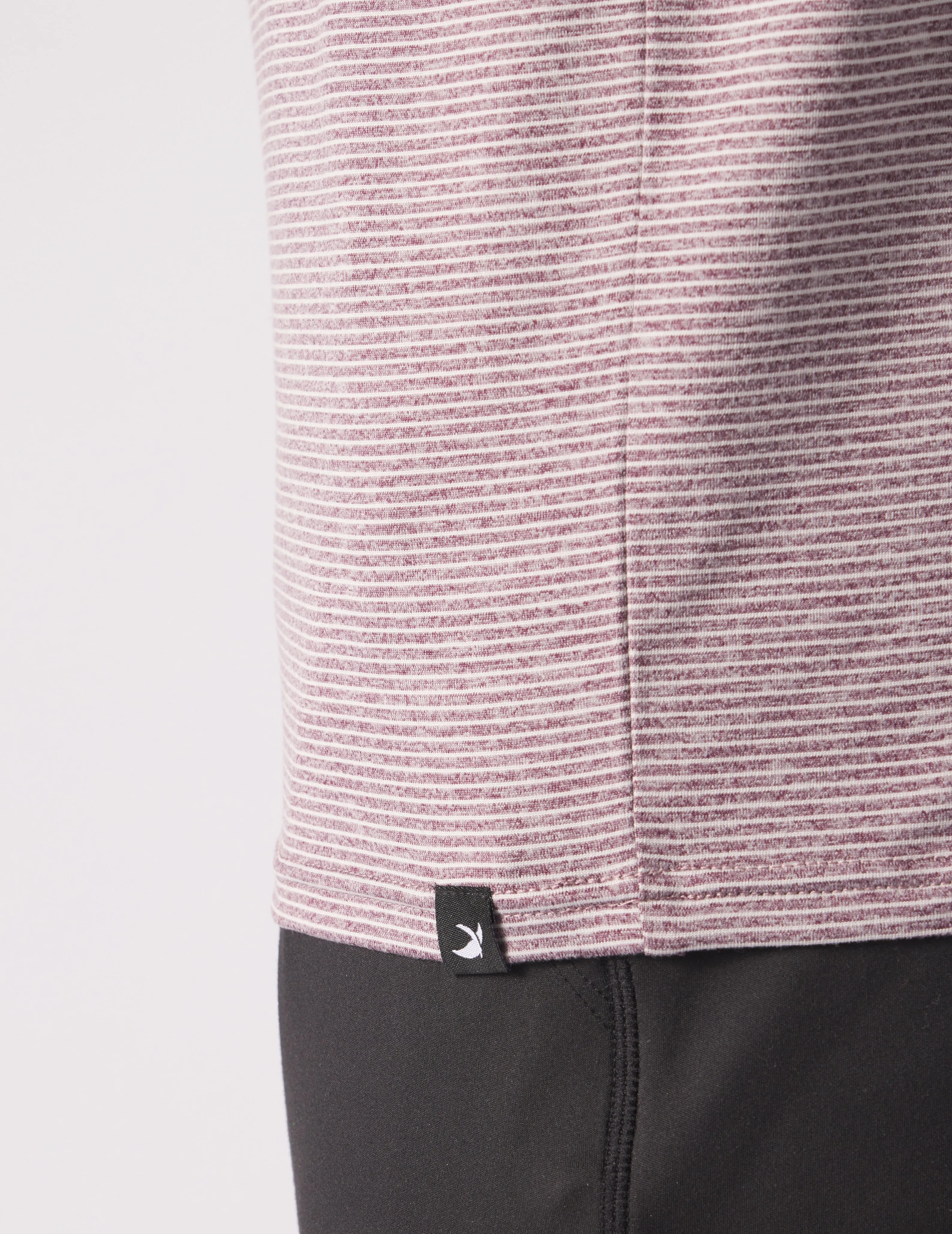 Salton Long Sleeve: Berry Wine / White Stripe