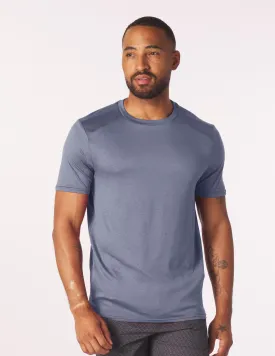 Salton Short Sleeve: Washed Blue Heather