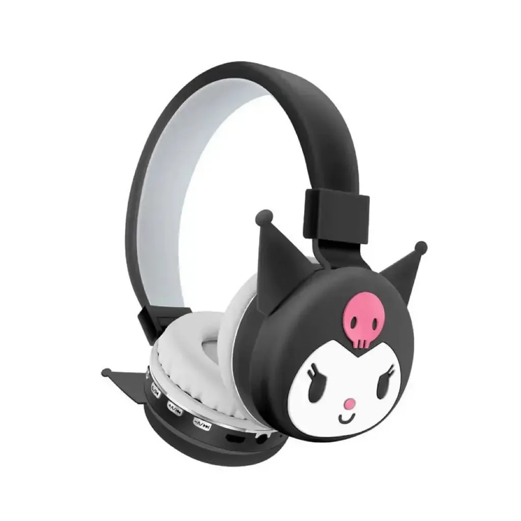 Sanrio Bluetooth Headphone Hello Kitty Wireless Headsets Cartoon Mic Foldable Lightweight Earphone for Phones Laptop Gift Pink