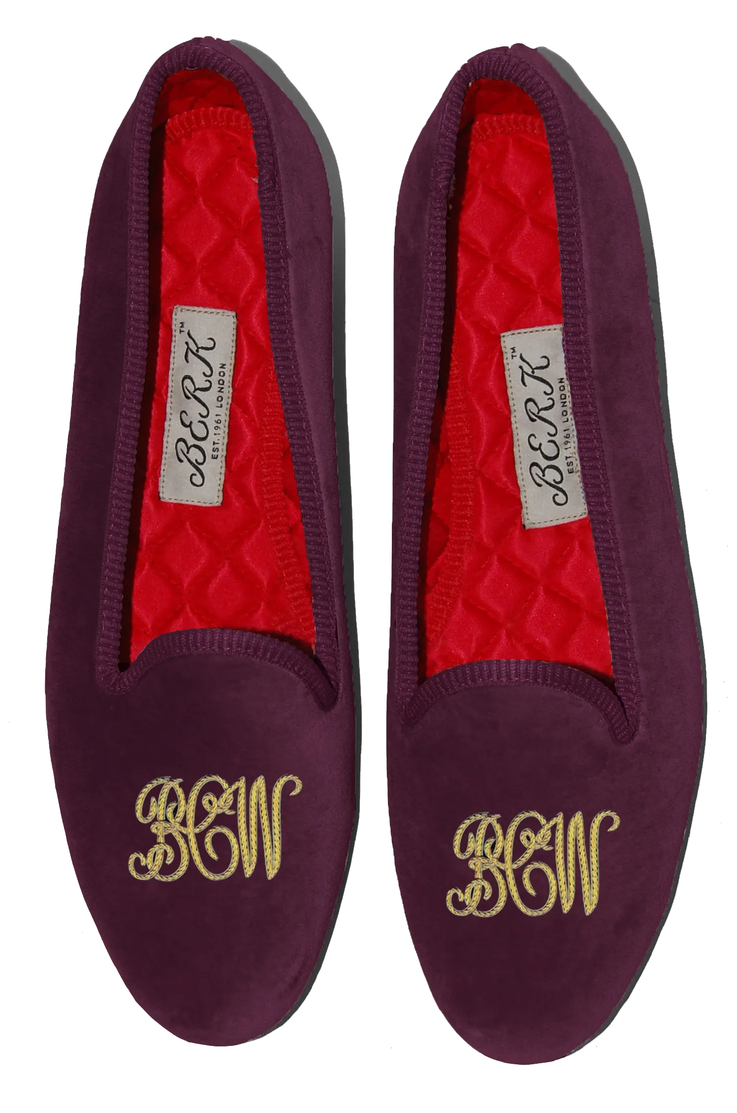 Script Style Monogram Slippers