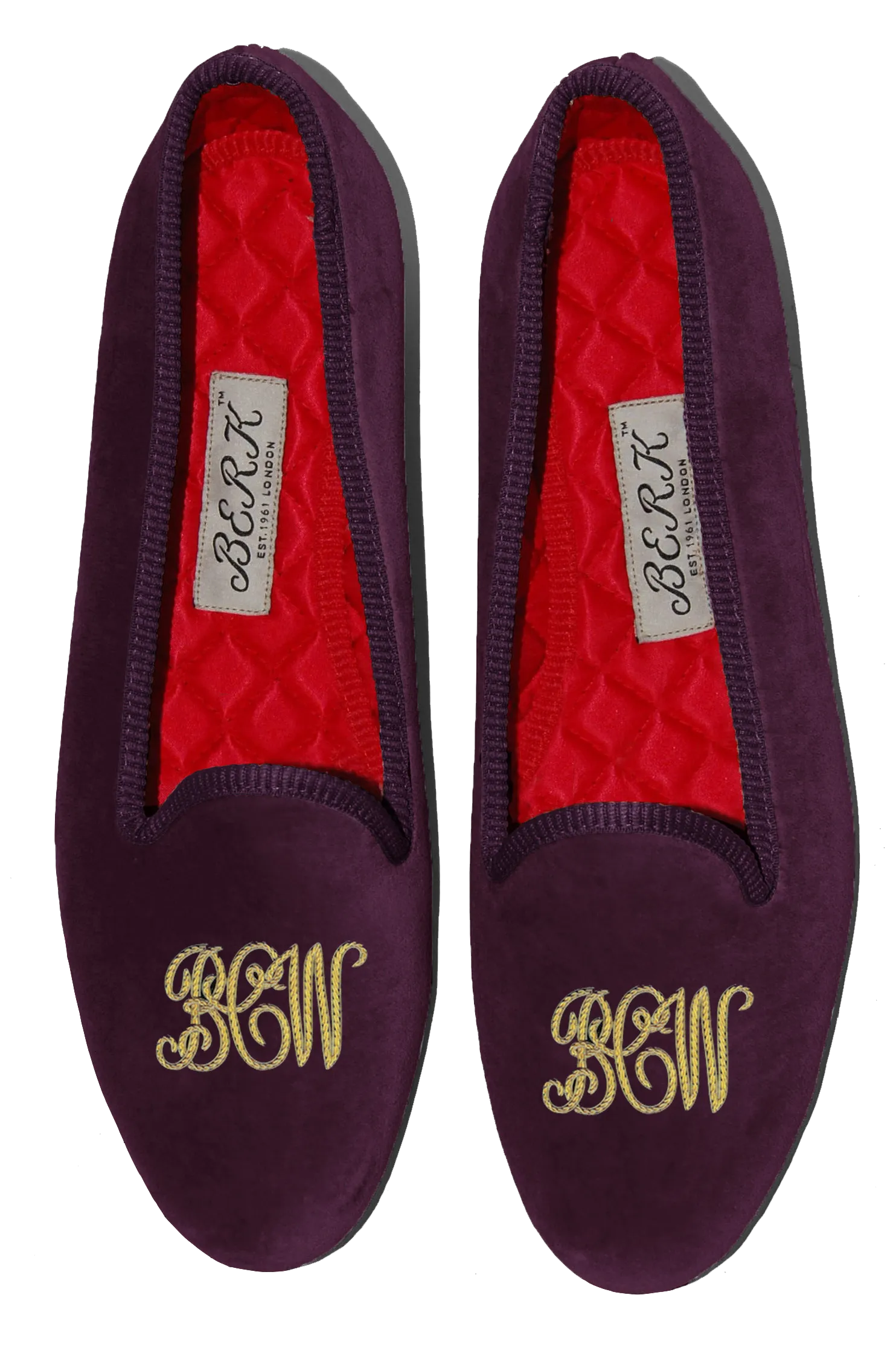 Script Style Monogram Slippers