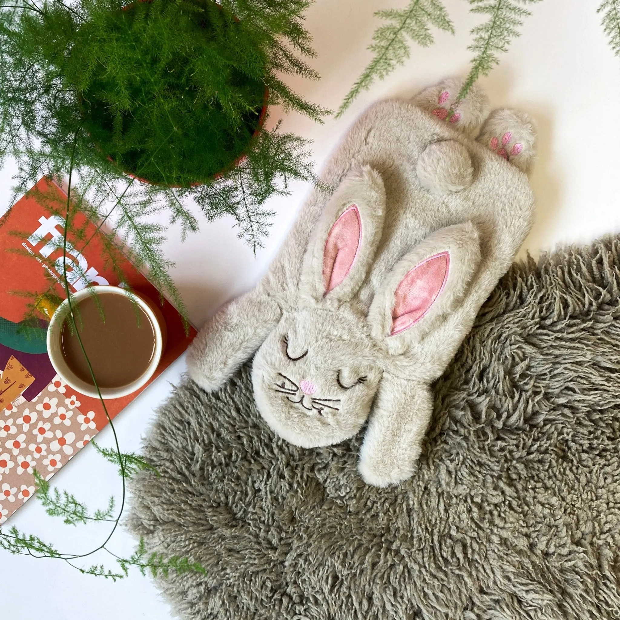 Secret Garden Cream Rabbit Hot Water Bottle