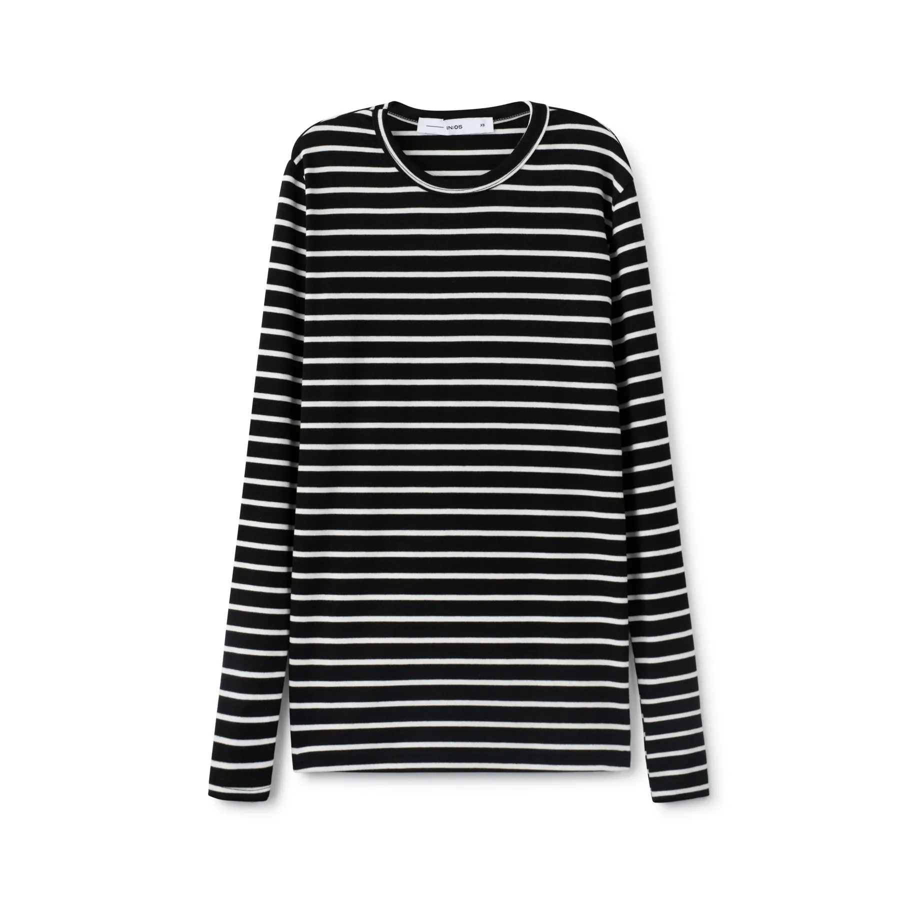 Signature Smooth Tee IN: Black White Stripe