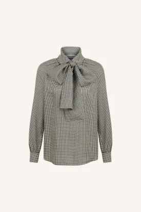 Silk Checked Blouse