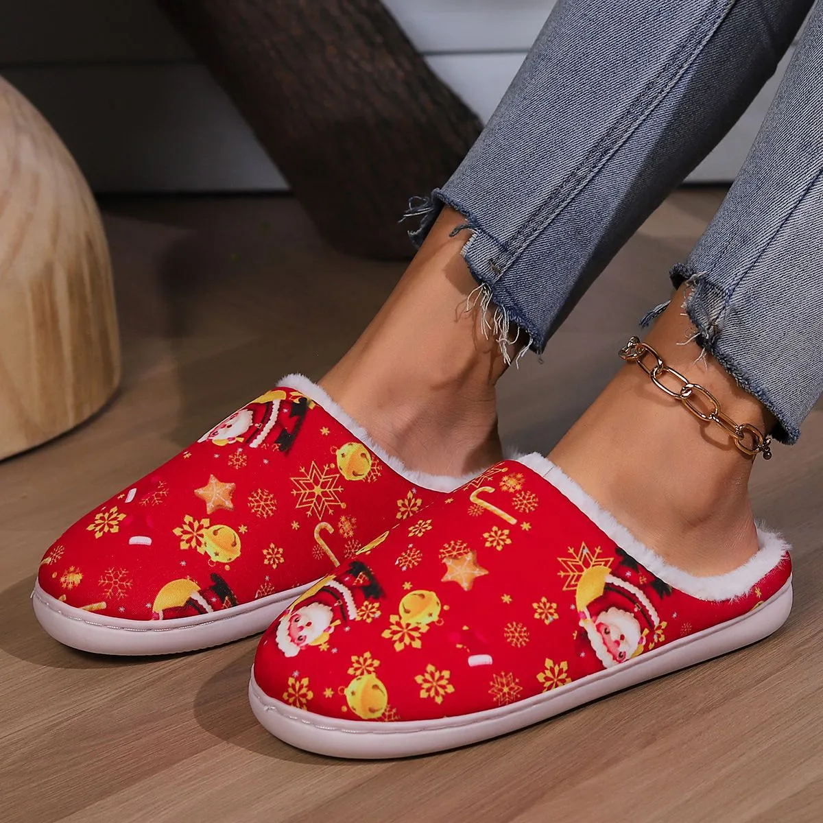 Simple Couple Thermal Cotton Slippers